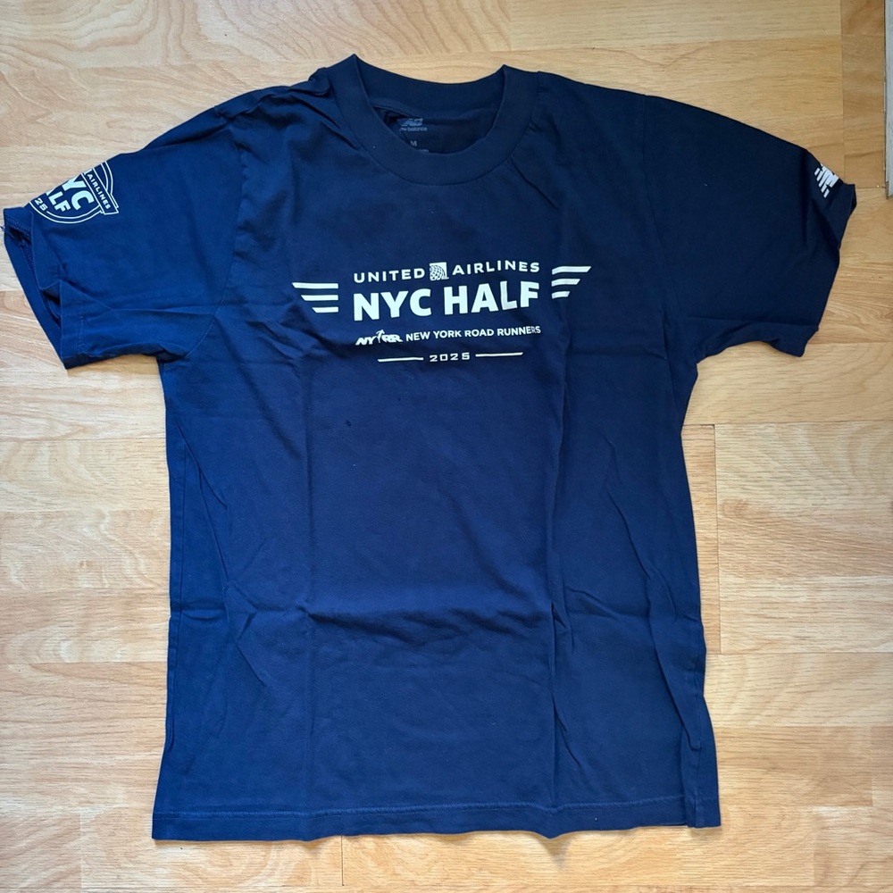 New Balance United Airlines NYC Half  T Shirt - Navy - L